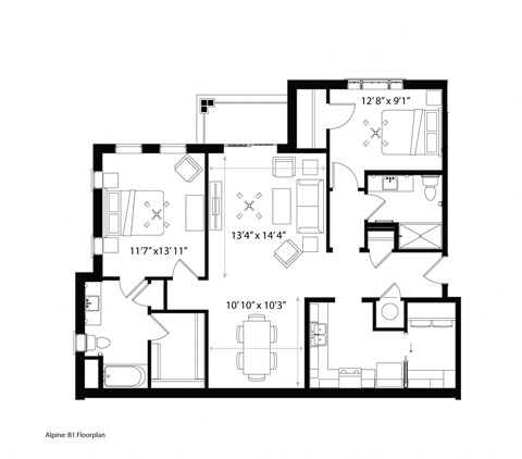 a floor plan of a residence with different floor plans